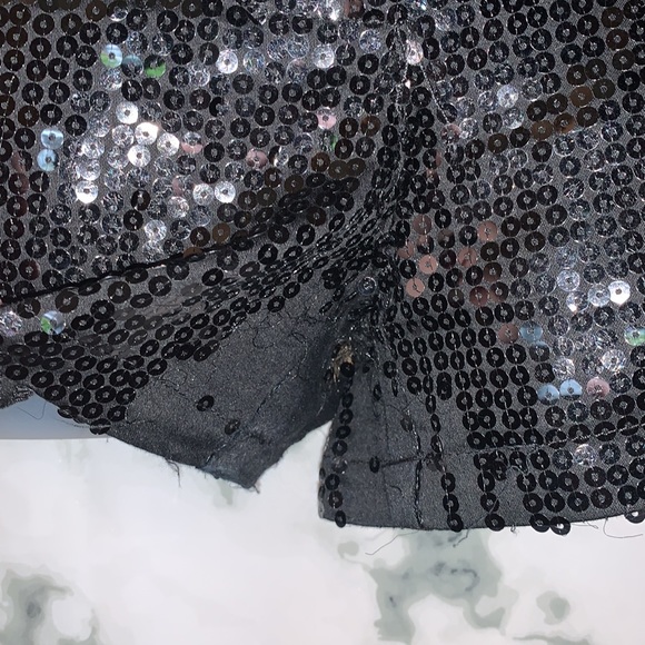 Large Black Sequin Shorts - Picture 7 of 14